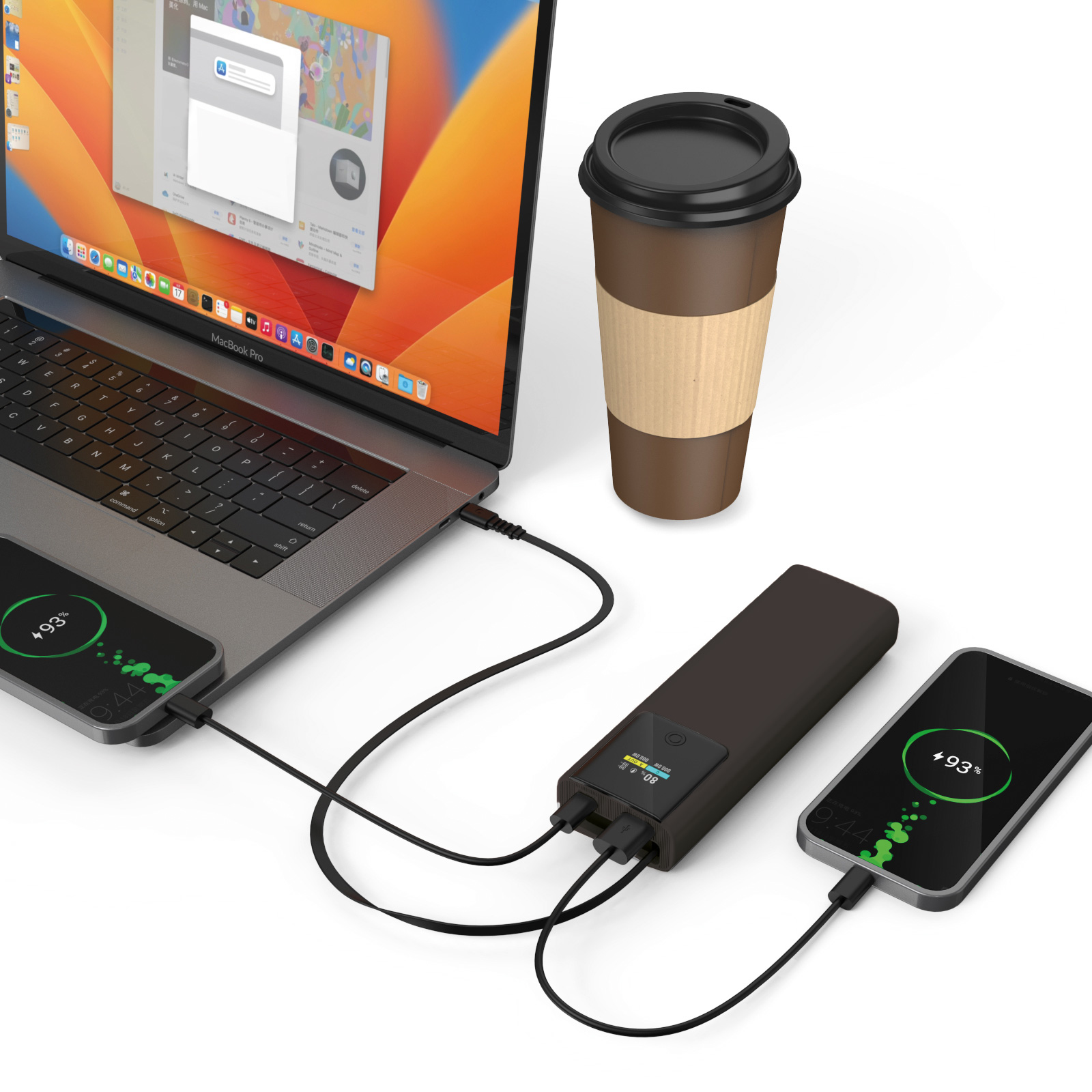Akyaka 20.000 mah Powerbank - Siyah promosyon ürünü