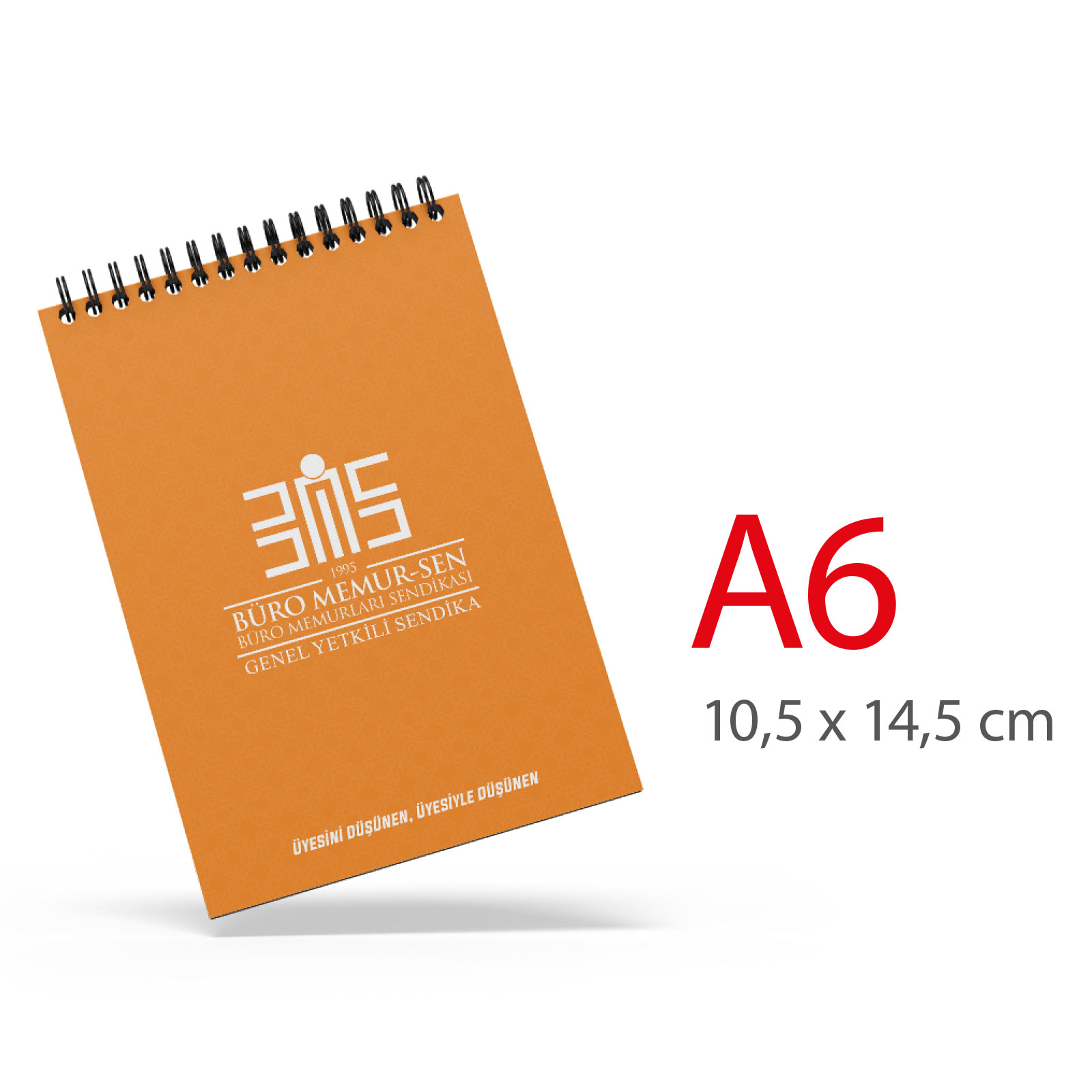 ala-31 a6 Karton Kapaklı Spiralli Bloknot — promosyon ürünü