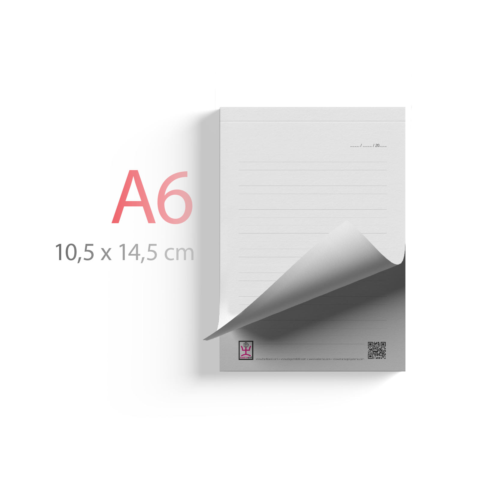 ala-33 a6 Tutkallı Bloknot — promosyon ürünü
