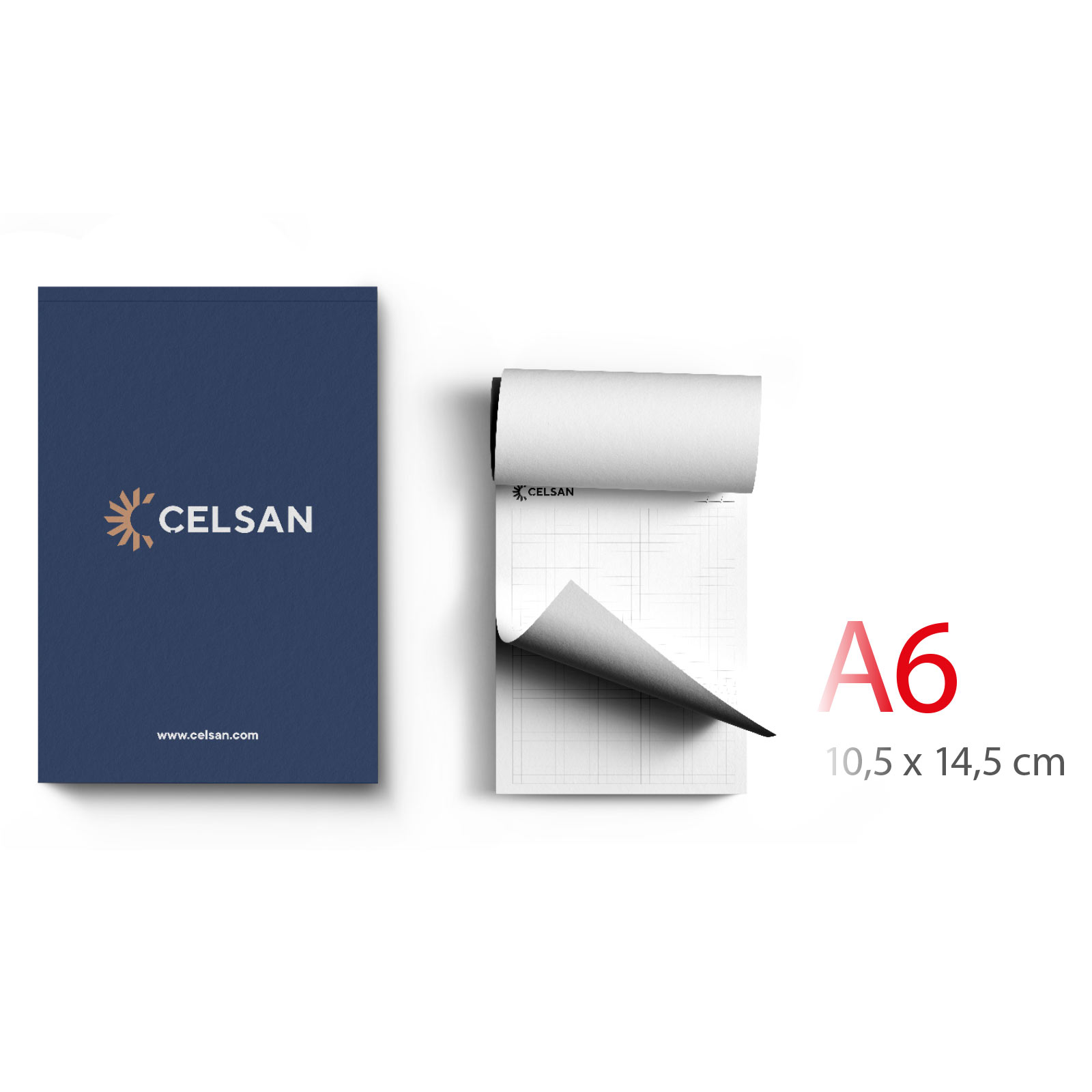 ala-35 Kapak Geçmeli a6 Bloknot — promosyon ürünü
