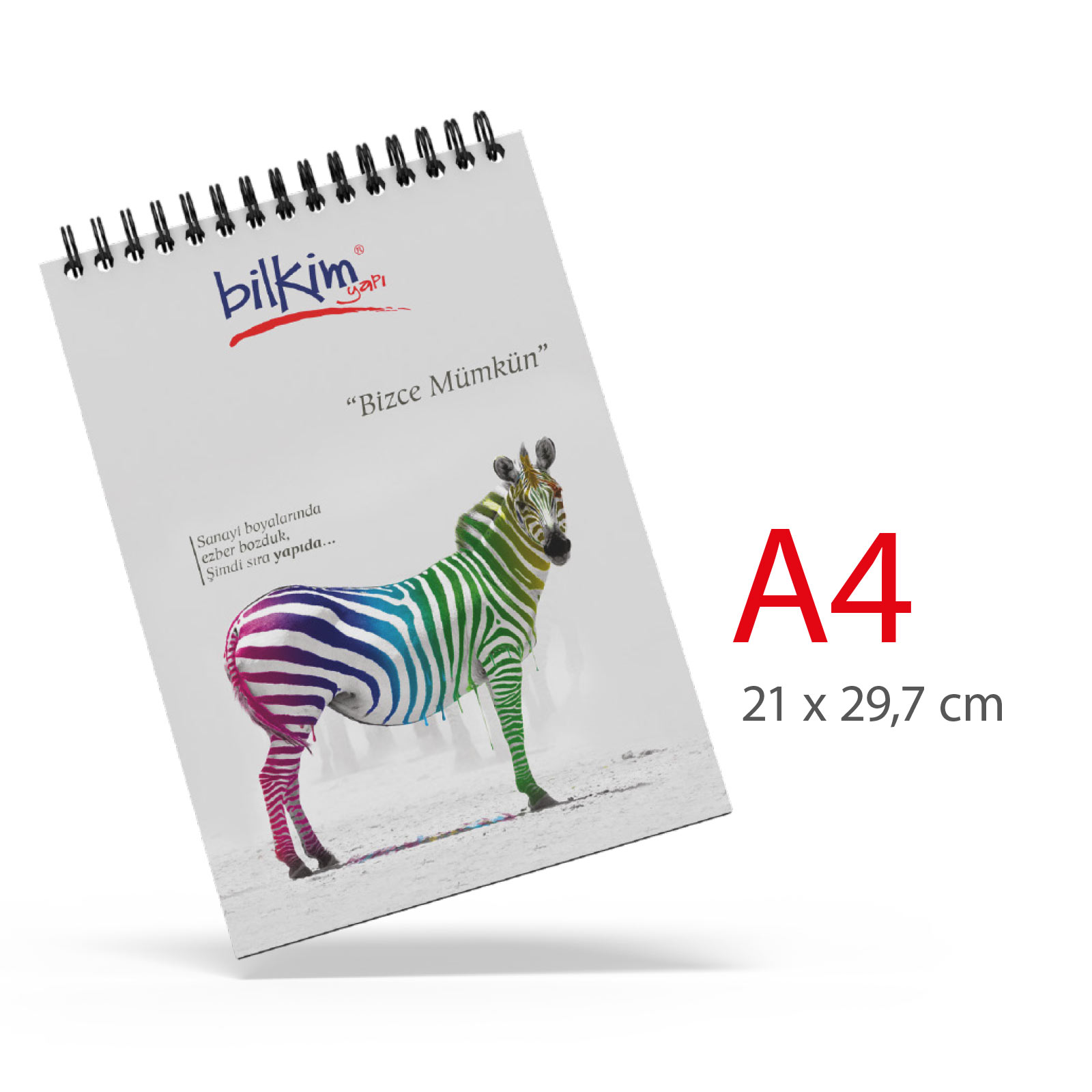 ala-51 a4 Karton Kapaklı Spiralli Bloknot — promosyon ürünü