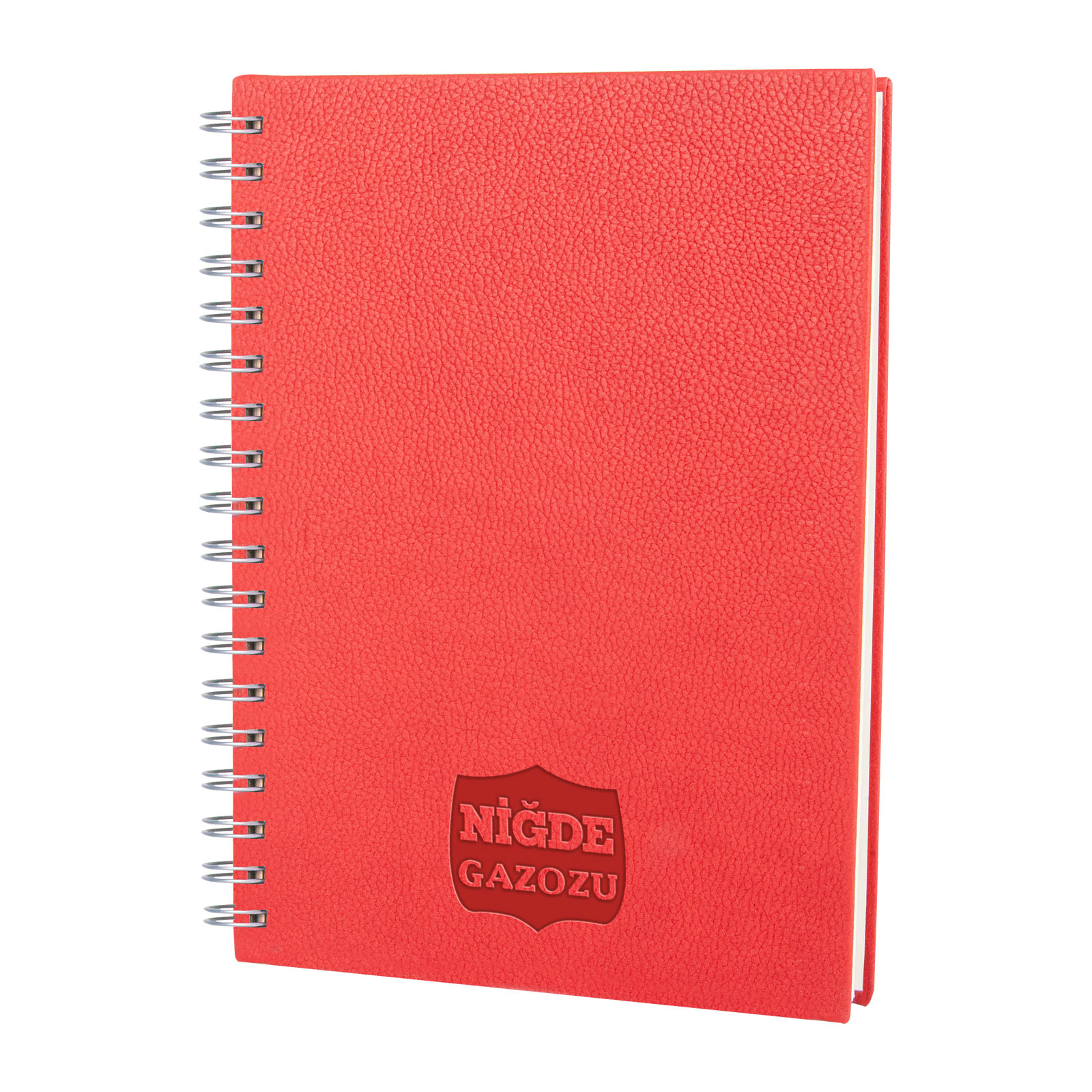Altındağ Kareli Spiralli Tarihsiz Defter (17x24 cm) - Kırmızı promosyon ürünü