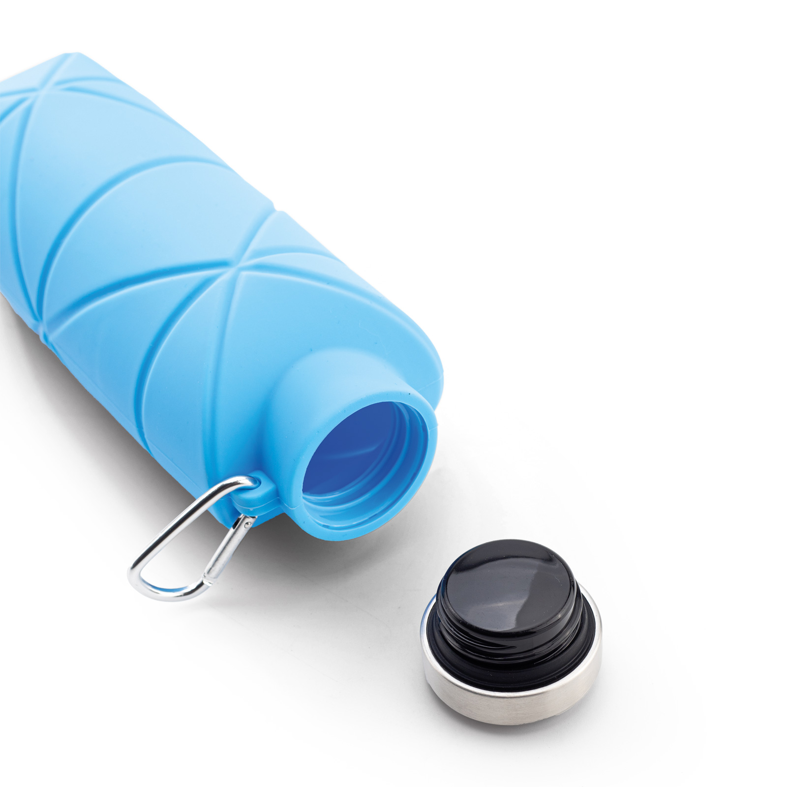 Aydeniz 700 ml Katlanabilir Silikon Matara - Mavi promosyon ürünü
