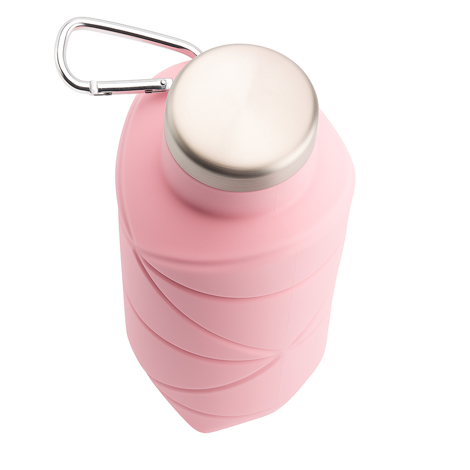 Aydeniz 700 ml Katlanabilir Silikon Matara - Pembe promosyon ürünü