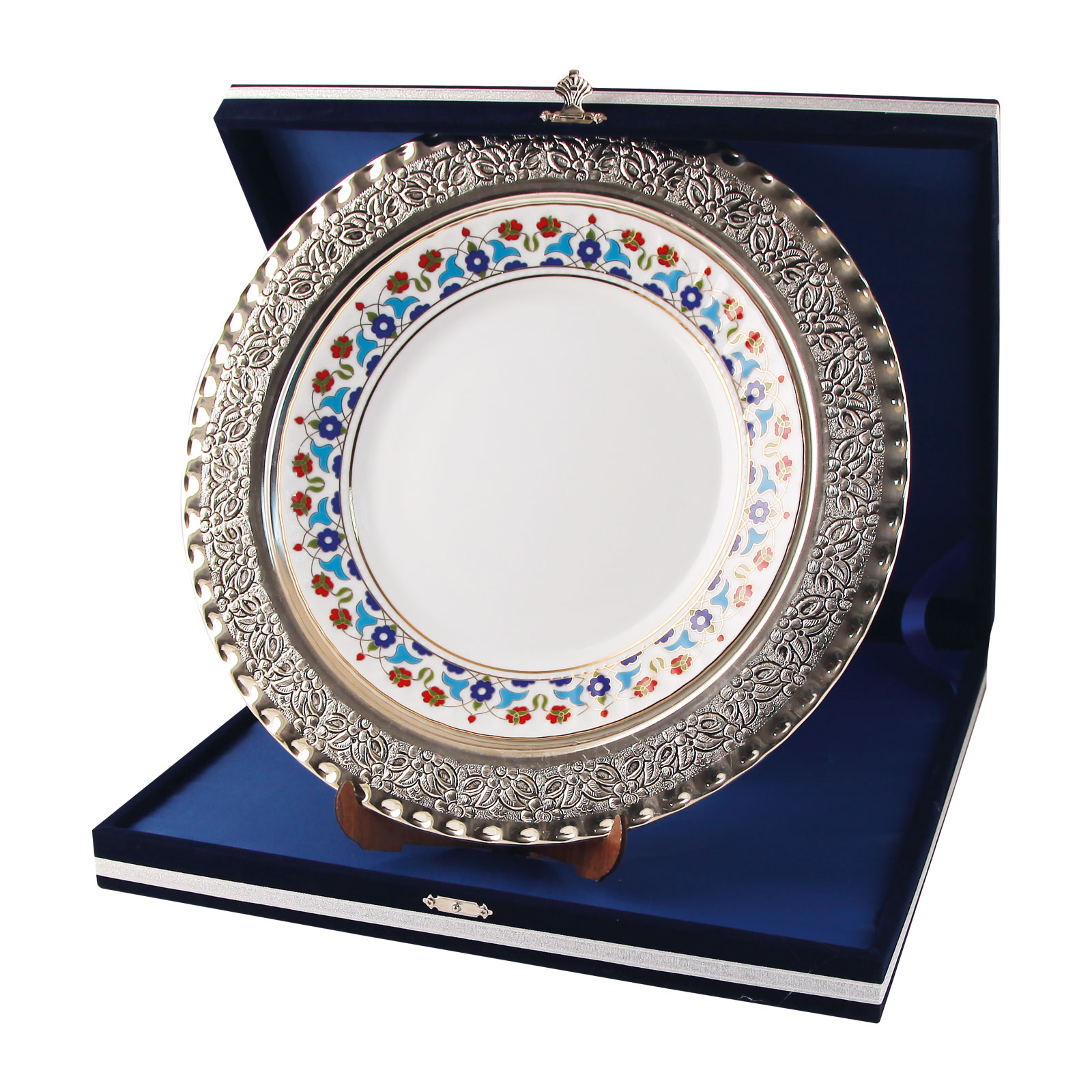 gpt-01 İşlemeli Plaket Tabak - Gümüş promosyon ürünü