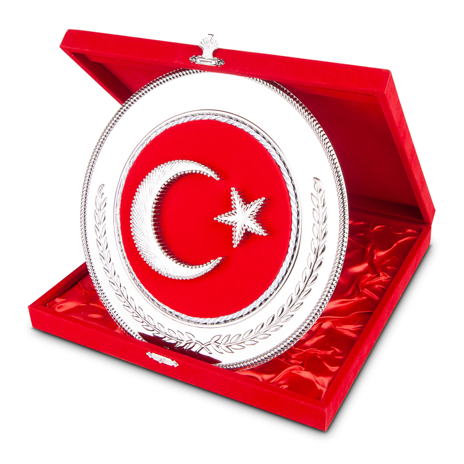 Hilal Yuvarlak Bayrak Plaket — promosyon ürünü