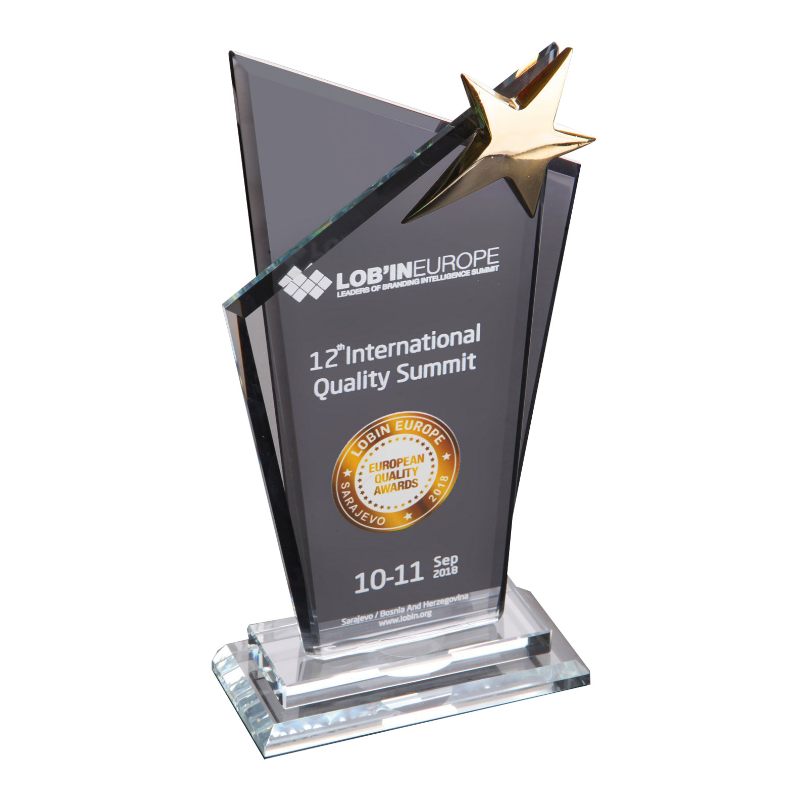 Karsı Kristal Plaket — promosyon ürünü