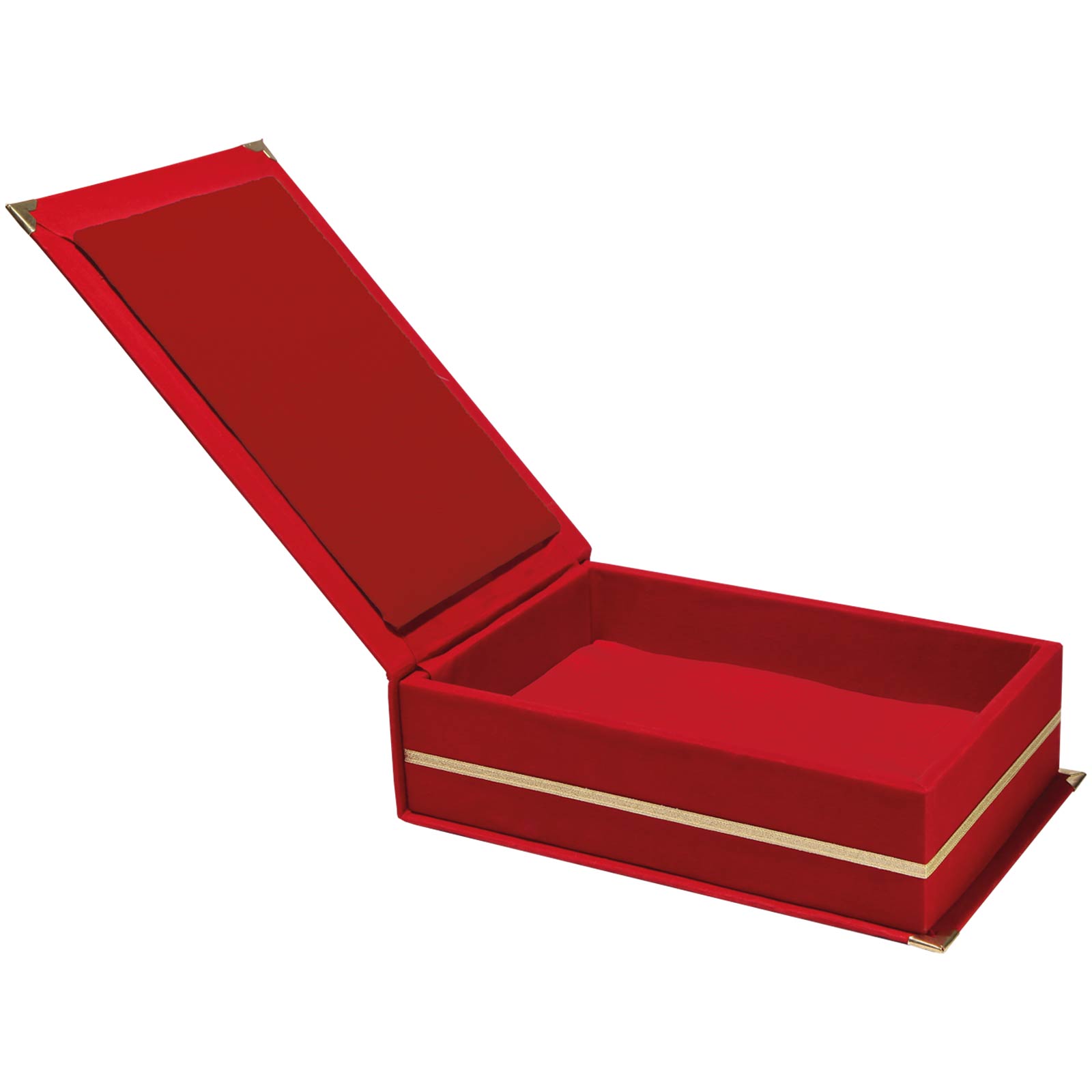 Kaşmir Kadife Plaket Kutusu (14x24 cm) - Kırmızı promosyon ürünü