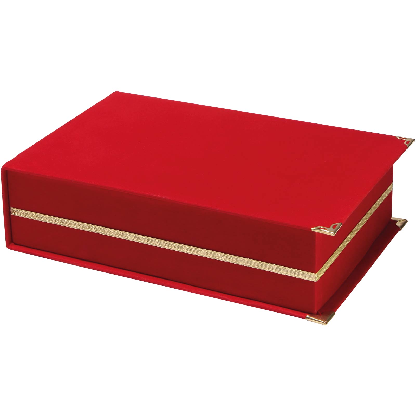 Kaşmir Kadife Plaket Kutusu (14x24 cm) - Kırmızı promosyon ürünü