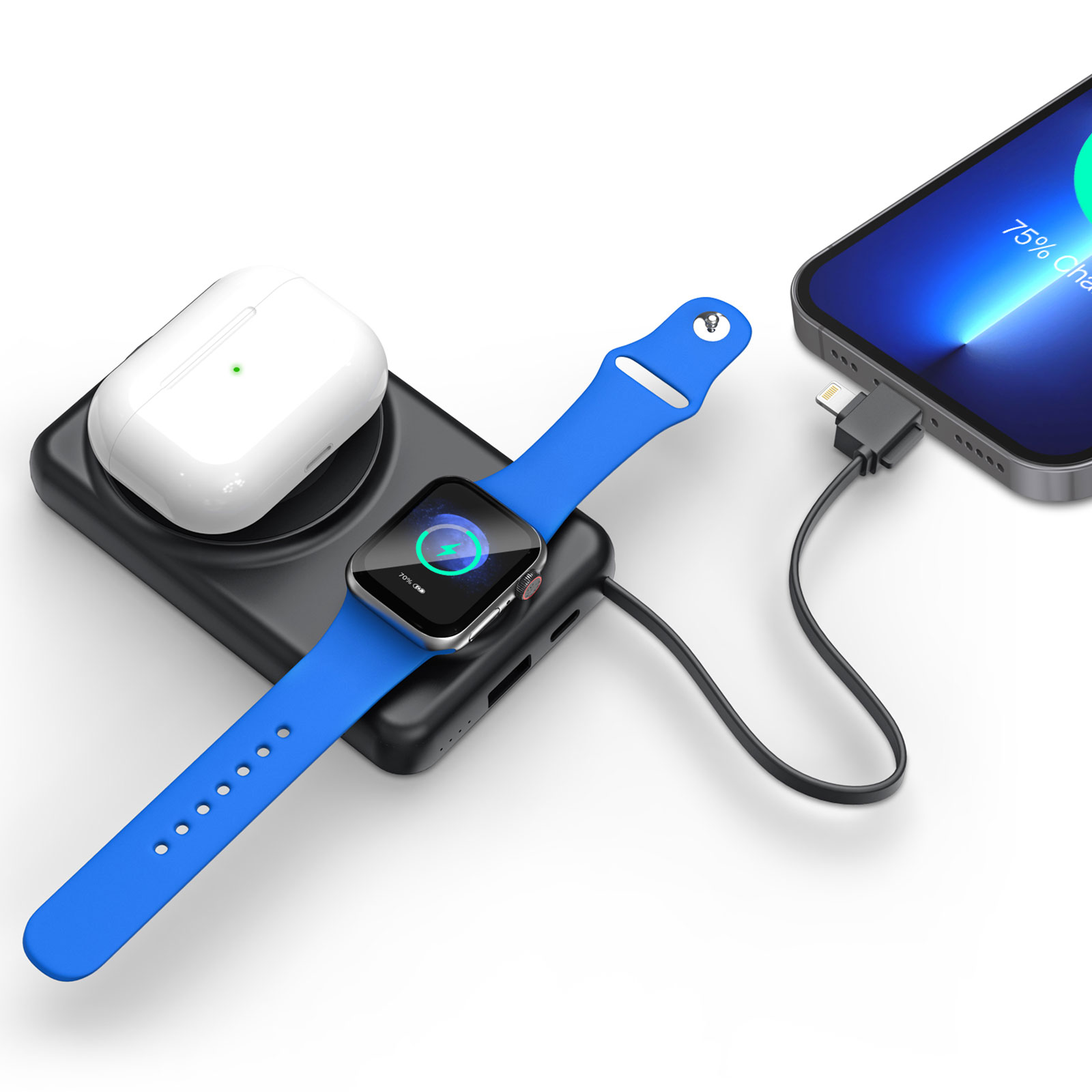 Kayabeyi 10.000 mah Magsafe ve Wıreless Powerbank - Siyah promosyon ürünü