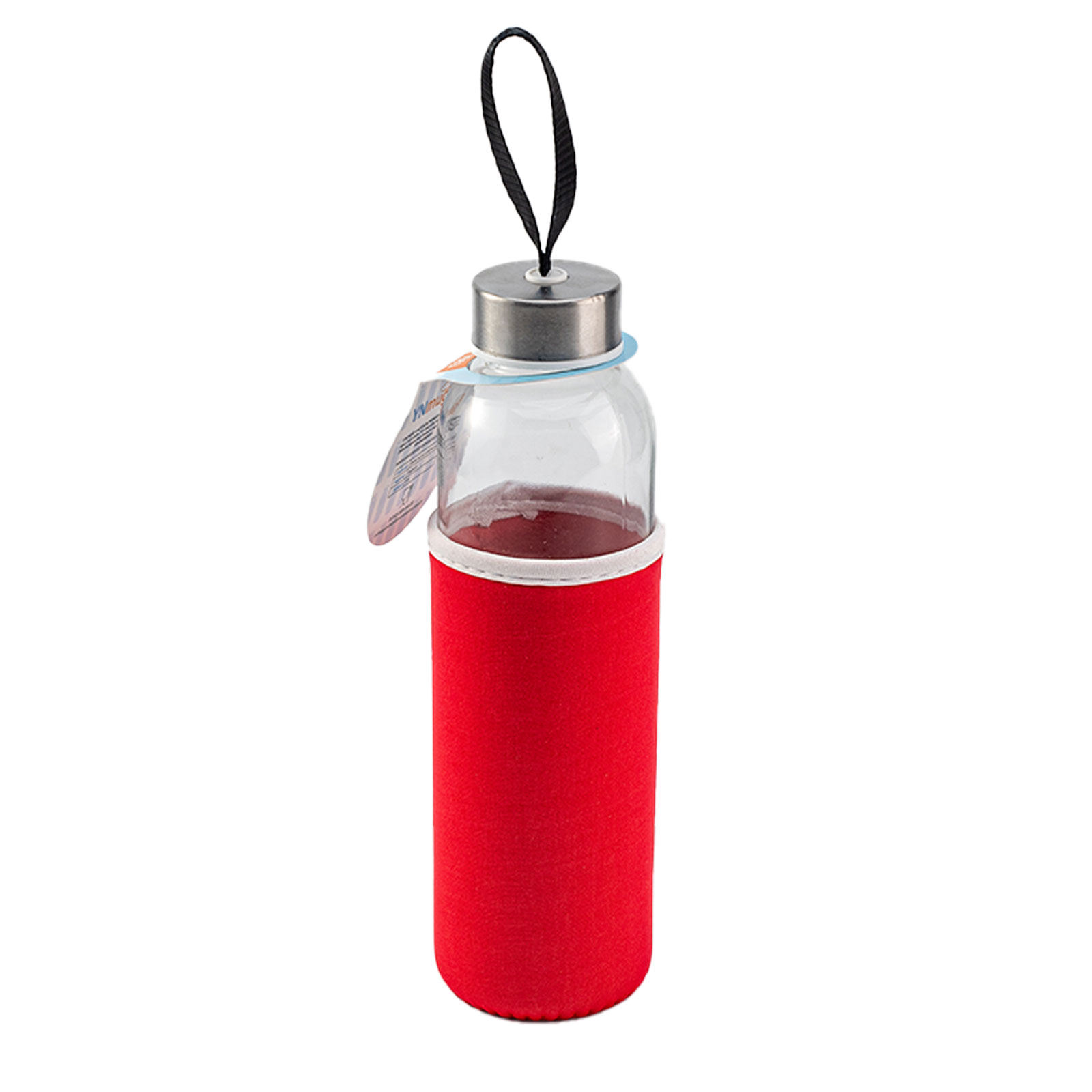 Ladoga 550 ml Cam Matara - Kırmızı promosyon ürünü