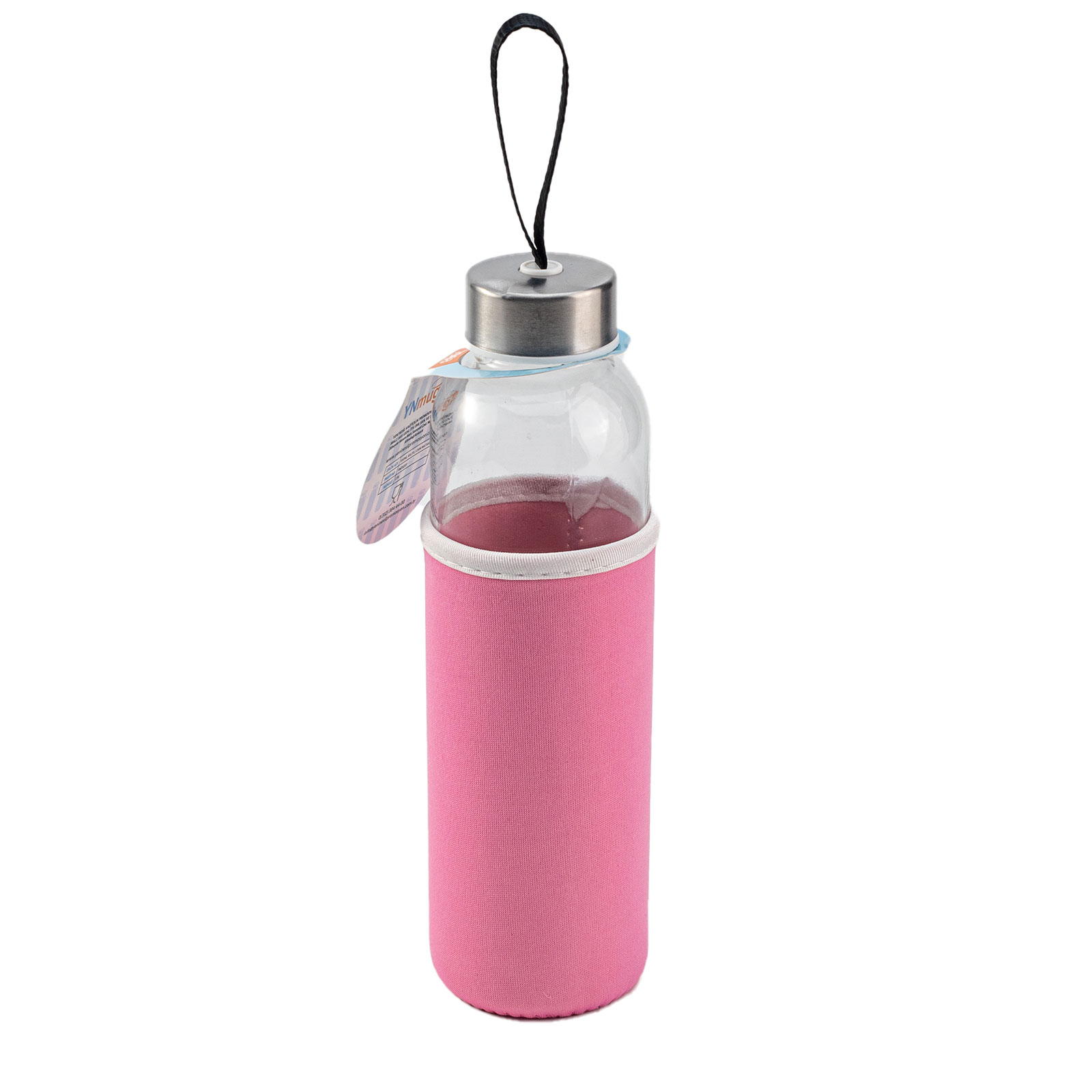 Ladoga 550 ml Cam Matara - Pembe promosyon ürünü