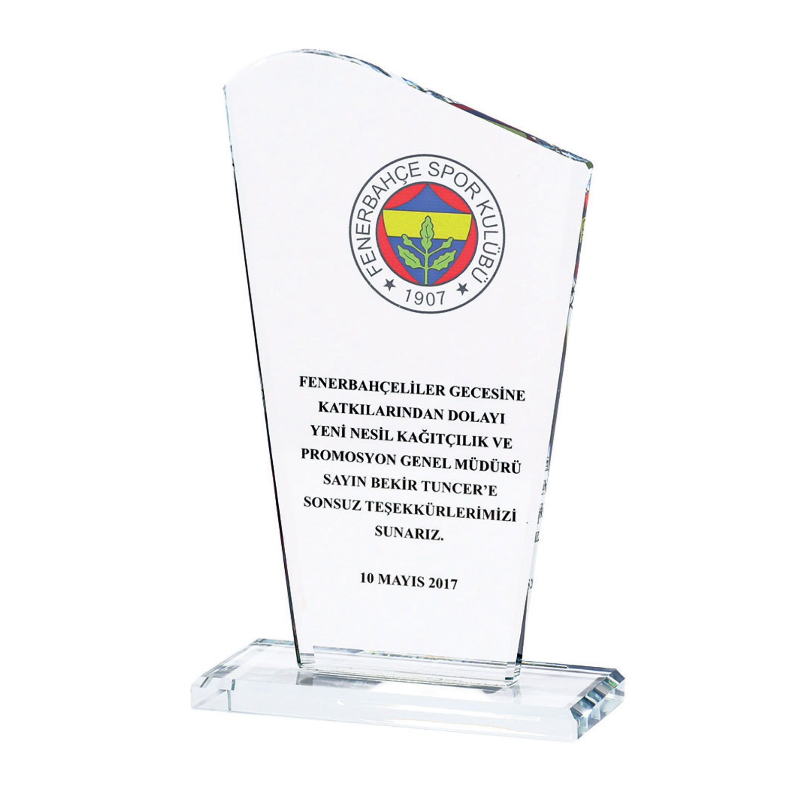 Önder Kristal Plaket — promosyon ürünü