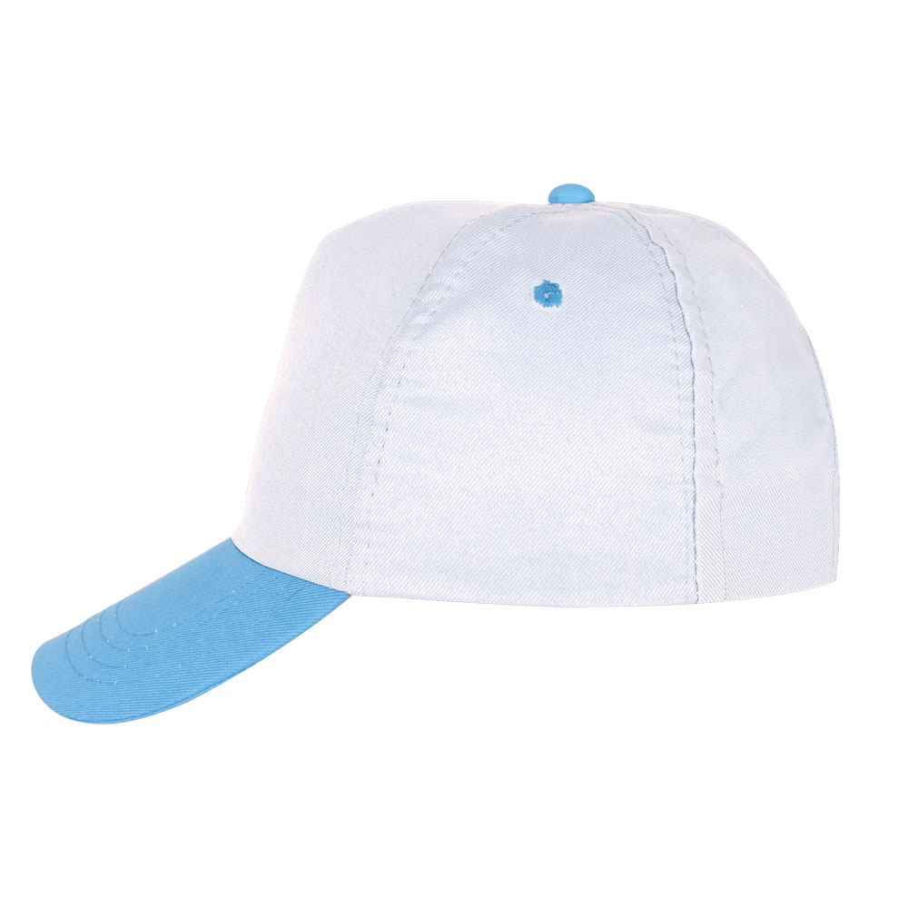 Papatya Polyester Şapka - Beyaz - Turkuaz promosyon ürünü