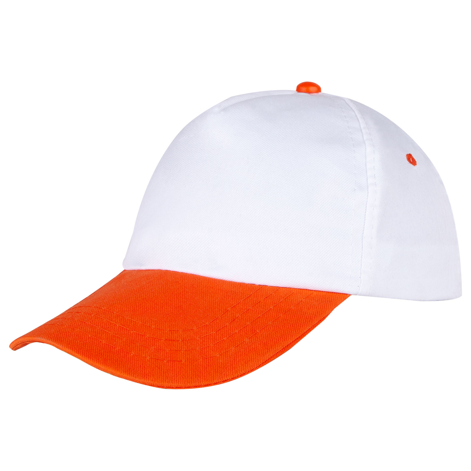 Papatya Polyester Şapka - Beyaz - Turuncu promosyon ürünü