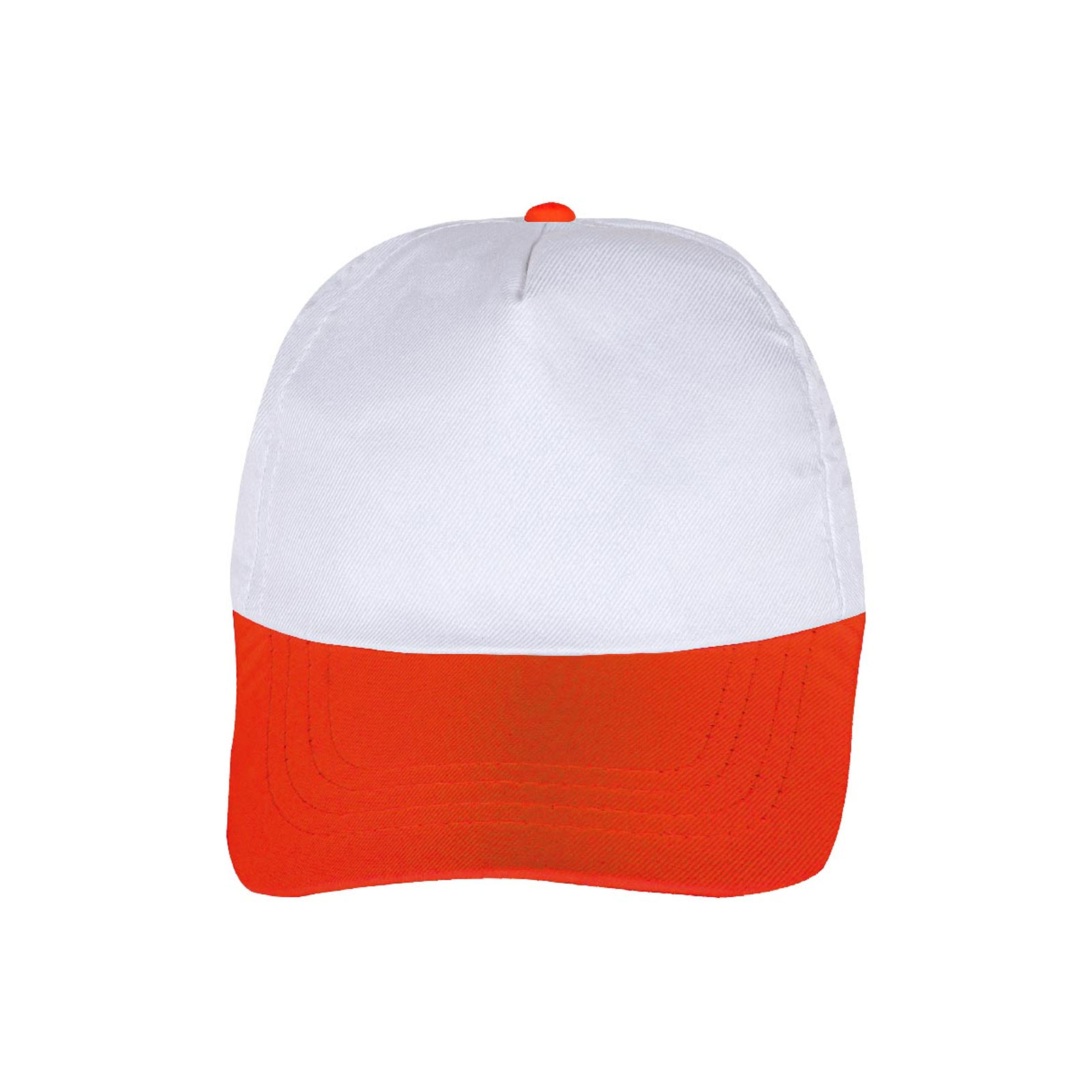 Papatya Polyester Şapka - Beyaz - Turuncu promosyon ürünü