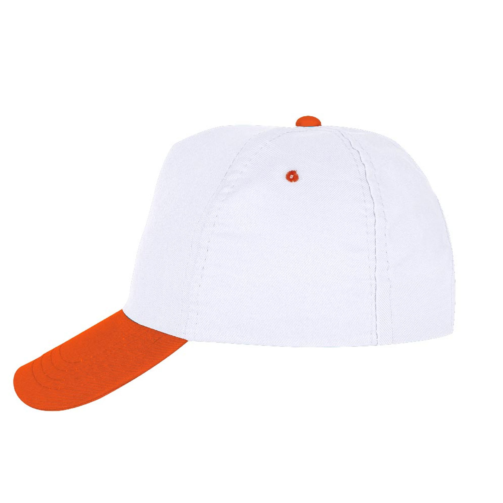 Papatya Polyester Şapka - Beyaz - Turuncu promosyon ürünü