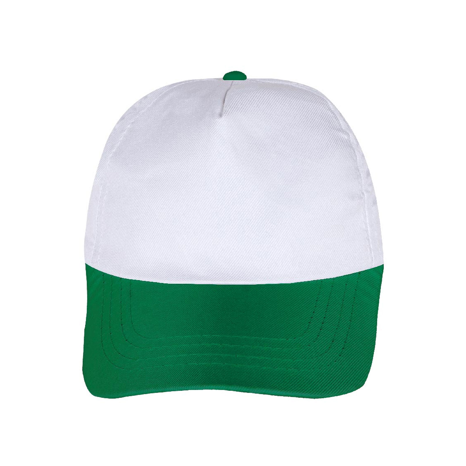 Papatya Polyester Şapka - Beyaz - Yeşil promosyon ürünü