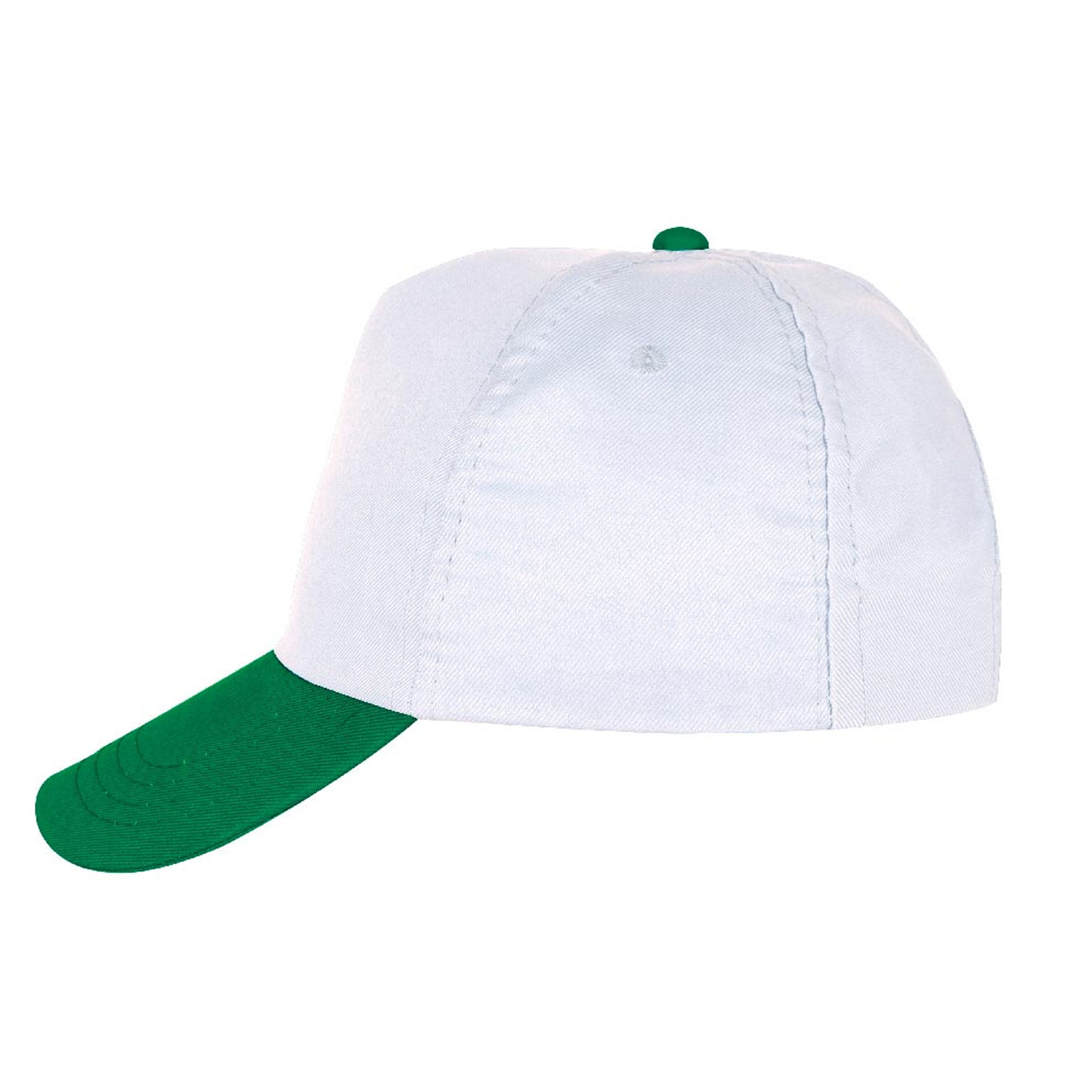 Papatya Polyester Şapka - Beyaz - Yeşil promosyon ürünü