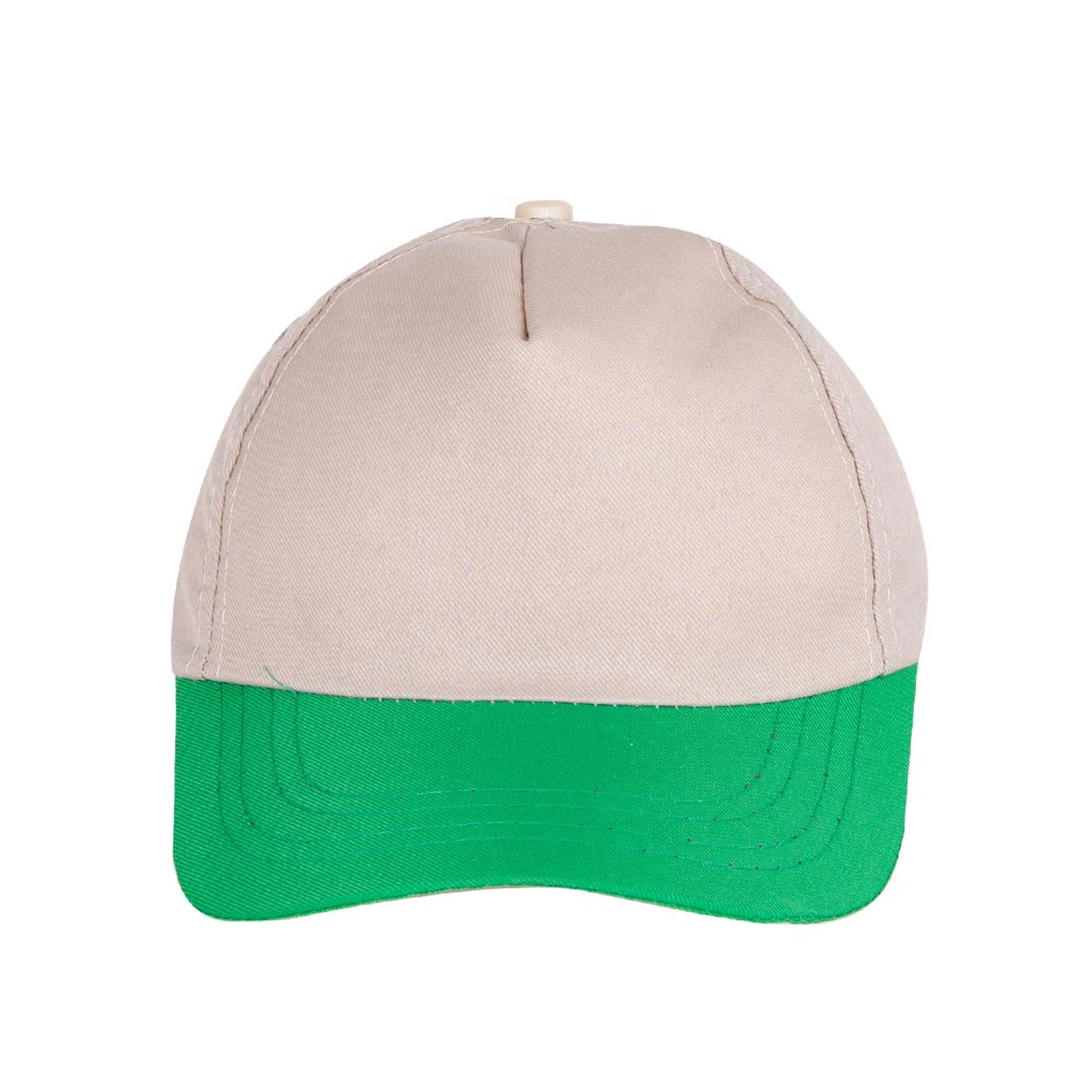 Papatya Polyester Şapka - Bej - Yeşil promosyon ürünü