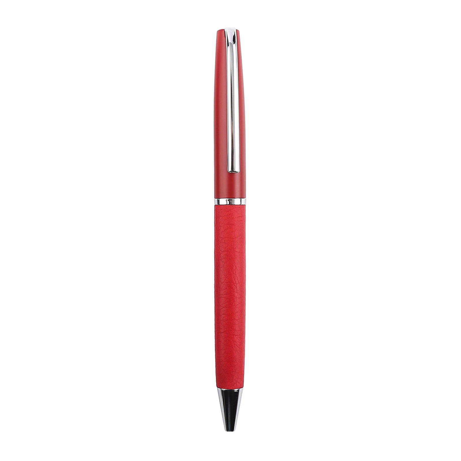 Salihli Metal Derili Tükenmez Kalem - Kırmızı promosyon ürünü