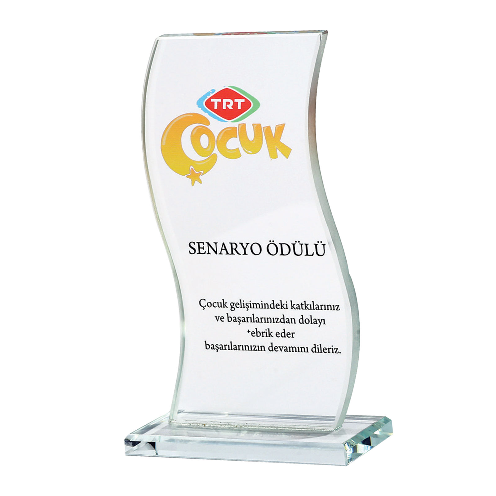 Sayan Kristal Plaket — promosyon ürünü