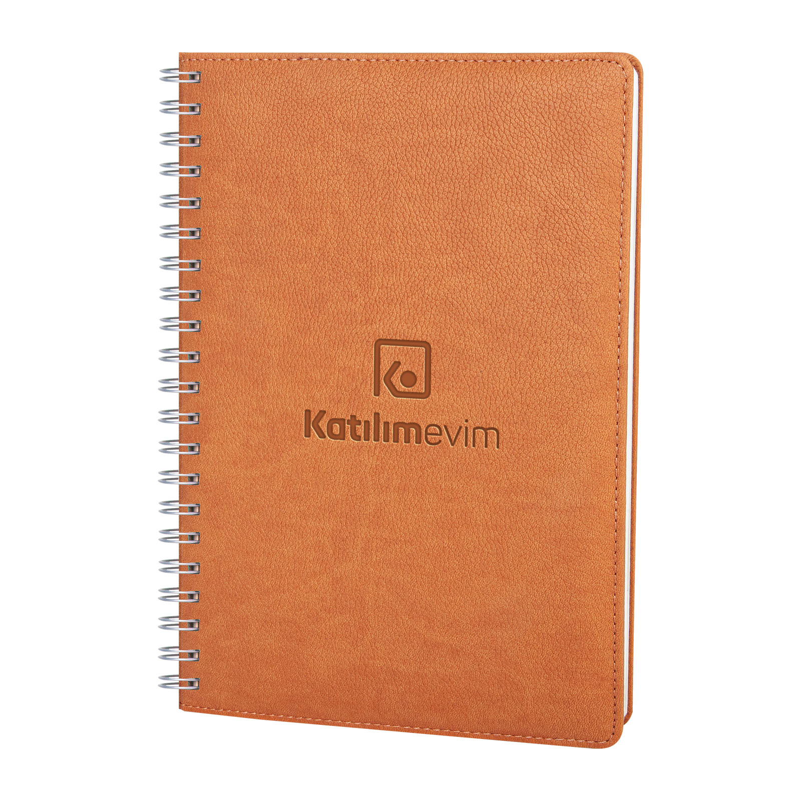 Subayevleri Spiralli Tarihli Haftalık Ajanda (20x28 cm) - Kahverengi promosyon ürünü