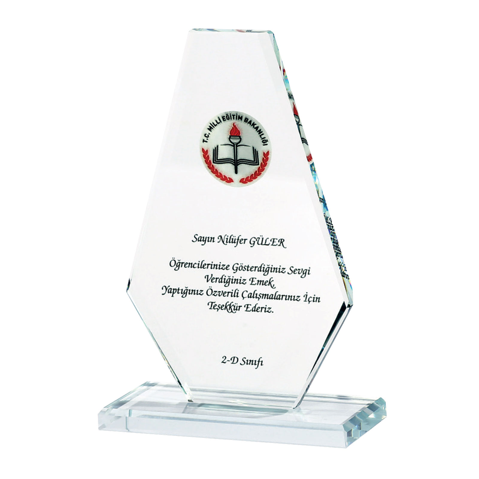 Yaman Kristal Plaket — promosyon ürünü