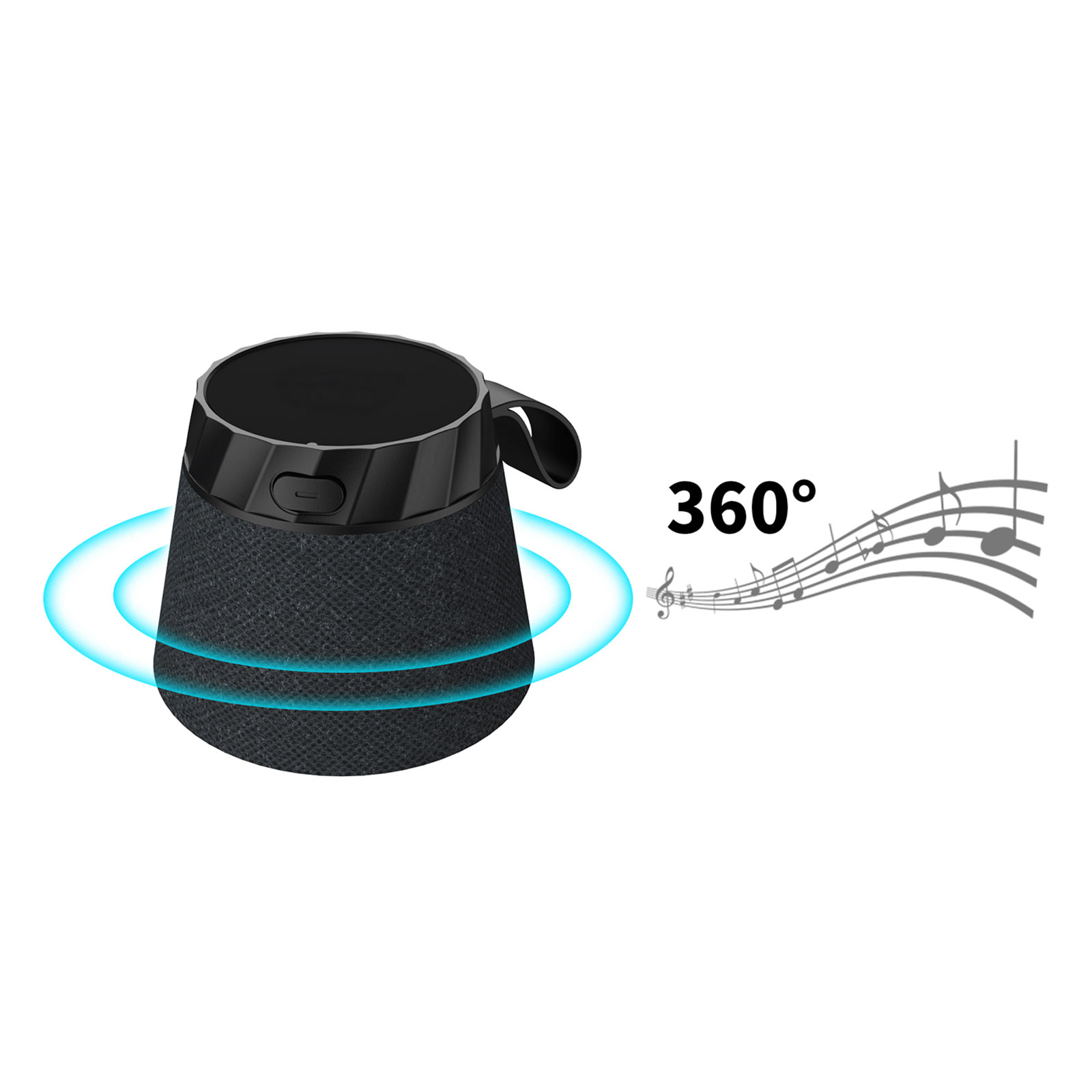 Yankı Bluetooth Mıknatıslı Işıklı Hoparlör - Siyah promosyon ürünü
